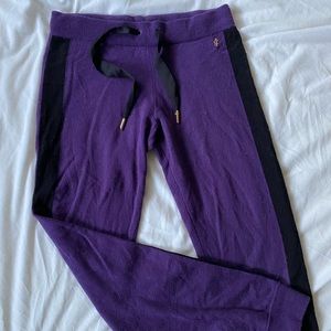 100% cashmere juicy track pants